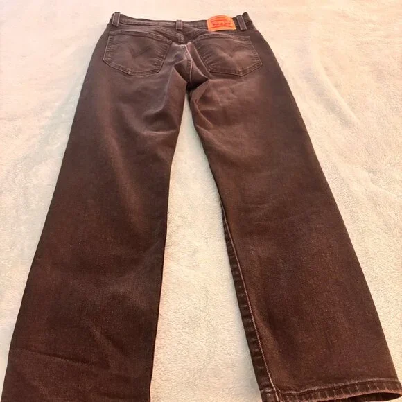 Levi's Wedgie Straight Black Jeans Size 28 - Picture 5 of 11